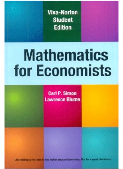 اشتري Mathematics for Economists في الامارات