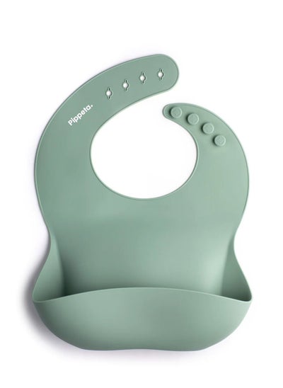 Buy Silicone Bucket Bib Meadow Green in UAE