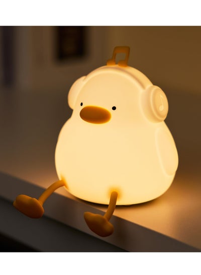 اشتري LED Happy Duck Night Light for Kids 3 Level Dimmable Nursery Nightlight Kawaii Silicone Squishy Light Up Duck Nursery Lamp Bedside Touch Lamp Creative Gifts for Boys Girls Room Decor في الامارات