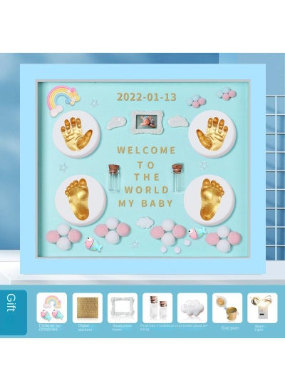 Buy Newborn Baby Baby One Year Old Commemorative Full Moon Gift Handprint Inkpad Photo Frame in UAE