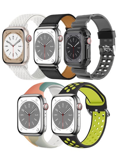 اشتري 5pcs Watchband Replacement for Apple Watch 41/40/38mm Series 8/7/6/5/4/SE في الامارات