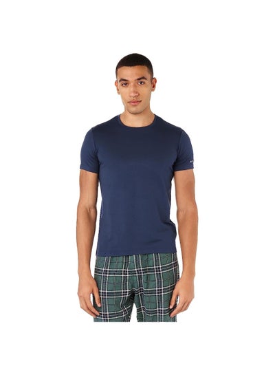 Buy Undershirt for men, short sleeves, Requral fit from Red Cotton, Navy Blue in Egypt