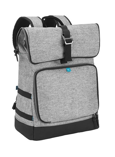 اشتري Sancy Diaper Bag Backpack, Unisex Back Pack With Heavy Duty Roll-Top Closure, Large Insulated Compartment With Changing Pad And Accessories - Smokey في الامارات