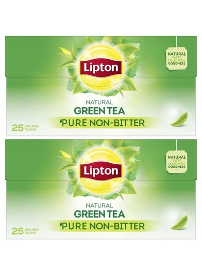 اشتري Green Tea Pure Non-Bitter All The Goodness Without The Bitterness 25 Bags 1.5grams Pack of 2 في الامارات