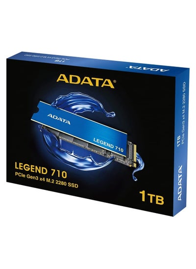 اشتري ADATA ALEG-710-1TCS Legend 710 M.2 PCIe Gen3 x4 1TB Solid State Drive, Black في السعودية