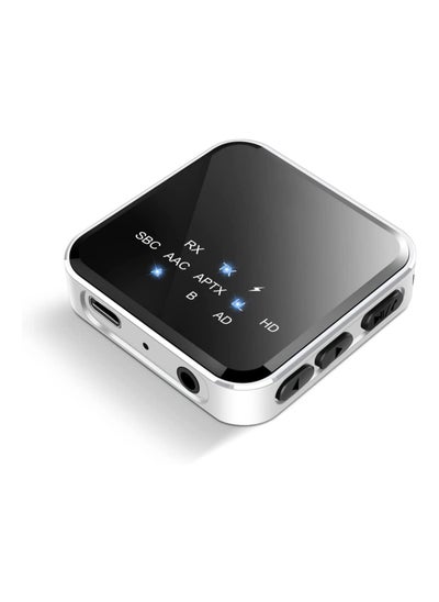 Buy Bluetooth 5.2 Transmitter Receiver for TV to Wireless Headphones,Speakers, APTX Adaptive,HD,Low Latency Wireless 3.5mm AUX Audio Adapter for PC ,Car ,Gym, Home Stereo System, 15hrs Playtime, Dual Link in UAE