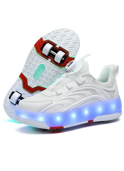 اشتري New Four-Wheel Skate Shoe Luminous Pulley Shoes في الامارات