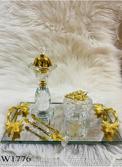 Buy 4-in-1 crystal royal incense burner set W1776 in Saudi Arabia