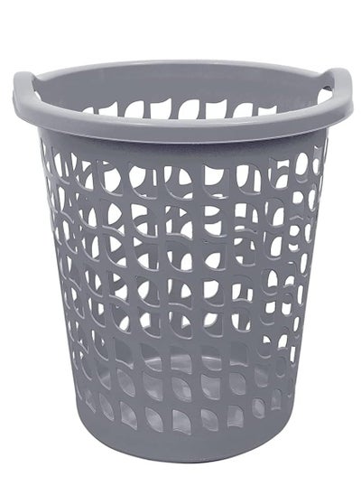 Buy Round Laundry BasRound Laundry Basket Laundry Hamper Round Laundry Basket Plastic with Handle Essential for House Dirty Clothes Basket for Home Bathroom Laundry Organizer  Storage Basket Laundry Ha in Saudi Arabia