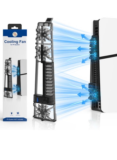 اشتري مروحة تبريد PS5 مع إضاءة LED ومنفذ USB، مروحة تبريد لجهاز بلاي شتايشن 5 سليم في الامارات