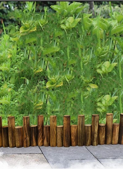 Buy Wood Fence for Garden Decoration Brown 85X10X15cm in Saudi Arabia