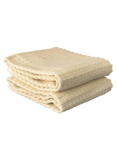 Buy Ritz Royale Collection 100  Combed Terry Cotton  Highly Absorbent  Oversized  Kitchen Towel Set  28  X 18   2-Pack  Solid Latte Brown in UAE