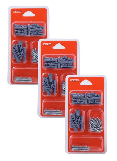 Buy Metal Screw & Anchor Set 3 Piece |Industrial & Scientific|Fasteners|Anchors|Drywall Anchors|Self-Drilling in Saudi Arabia