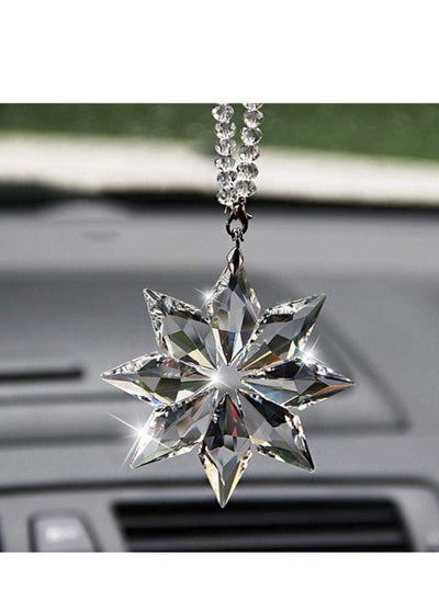 Buy Car Rear View Hanging Snowflake Crystal Mirror Pendant in UAE