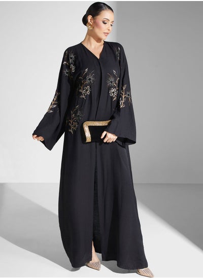 Buy Embellished Accent Abaya in Saudi Arabia