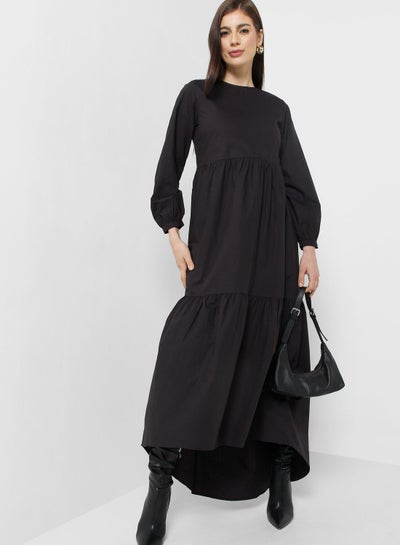 Buy Tiered Asymmetrical Hem Dress in Saudi Arabia