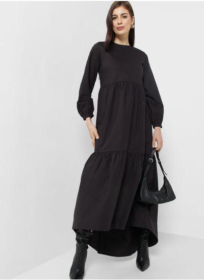 Buy Tiered Asymmetrical Hem Dress in Saudi Arabia