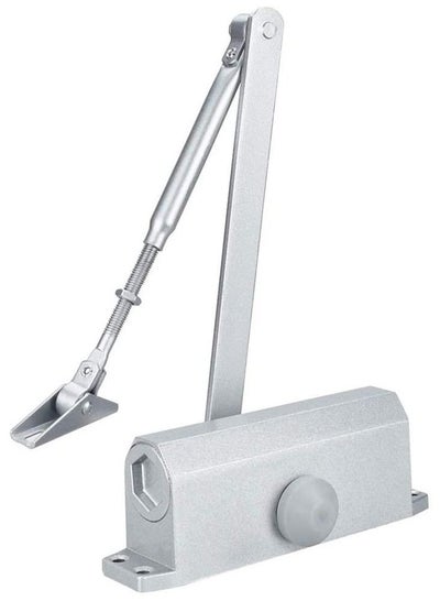 MECCANIXITY Automatic Door Closer – Spring Hydraulic For 25-65kg Doors, 90° Max Opening, Adjustable Speed, Silver Aluminum For Wood/Metal/Fire Doors