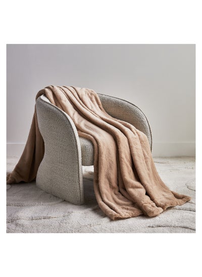 Buy Novo Luxe Faux Fur Blanket - 220x240 cm in Saudi Arabia