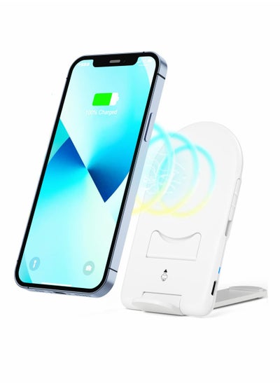 اشتري Wireless Charger 15W Fast Wireless Charging Stand Foldable Qi Charger for iPhone 14/14 Plus/14 Pro/14 Pro Max/13/13 Mini/13 Pro Max/SE 2022/12/11/X/8,Galaxy S22/S21/S20/S10(No AC Adapter) في السعودية