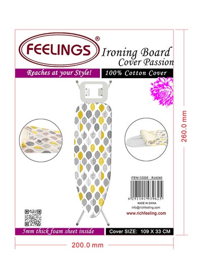 Buy FEELINGS IRON BOARD COVER COTTON FOR PASSION SIZE:(109X33cm) in UAE