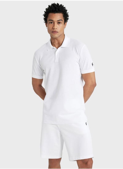 Buy Defactofit Slim Fit Polo Neck T-Shirt in UAE