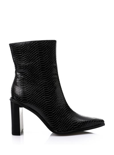 Buy Women's block heeled pointed toe basic half boots in Egypt