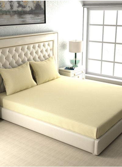 Buy Raymond Home King Flat Sheet Super Soft 300 TC Pure Cotton (274x274 cm, 46x69 cm) Flat sheet & 2 PillowCases in UAE