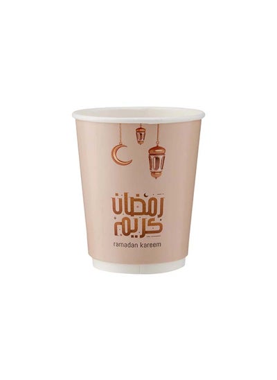 Buy Hotpack Double Wall Paper Cup 8 ounce 25-Pieces in UAE