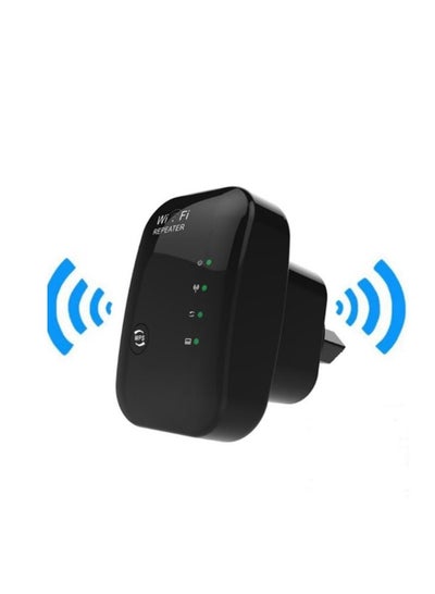 Buy Repeater WiFi Signal Amplifier Wireless Network Through Wall Router Extender Black in Saudi Arabia