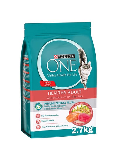 اشتري One Healthy Adult With Salmon And Tuna 1 Plus Year White 2.7kg في الامارات