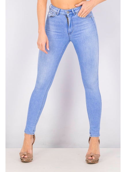 Buy Women Regular Fit Stretchable Jeans, Blue in Saudi Arabia