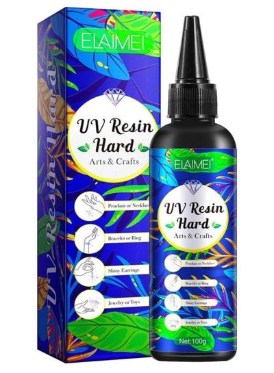 Buy UV Resin 100g Hard Type Glue Ultraviolet Curing Acrylic Resin for DIY Jewellary Making Arts & Craft Decoration Transparent Solar Curing Activated Resin for Molding Casting Coating in UAE