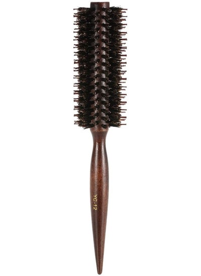 Buy Wood Handle Round Comb Hair Brush in UAE