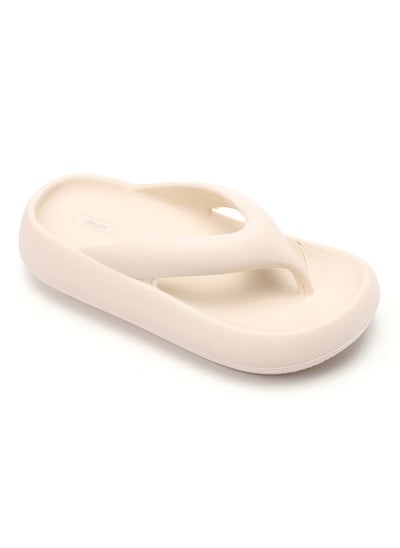 اشتري Practical Plain Thong Cloud Slippers - Beige في مصر