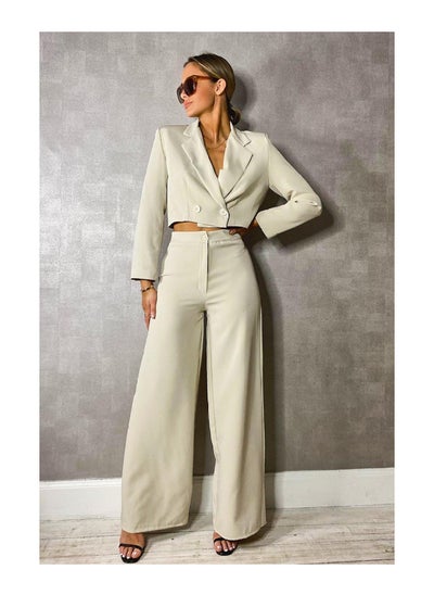 اشتري Woven Tailored Cropped Blazer في الامارات