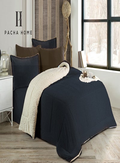 Buy Quilt Double Face model: Farida+ 2 Pillowcases - Color: graphite - Size: 220*240 - Weight: 5 kg. in Egypt