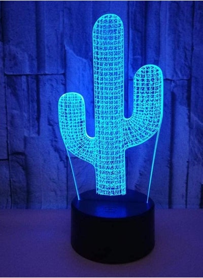 Buy 3D Multicolor Night Light Cactus LED Table Lamp USB Light Birthday Gift Horse Head 3D Atmosphere Light Accompanying Sleeping Light For Children's Birthday and Christmas Gifts in UAE