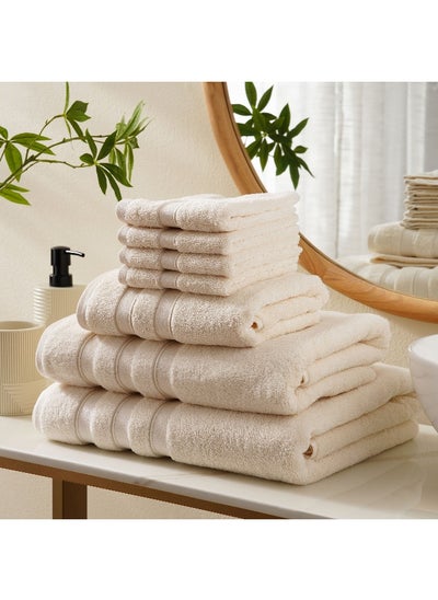 اشتري Egyptian Luxe Hand Towel 50X90Cm - Cream في الامارات