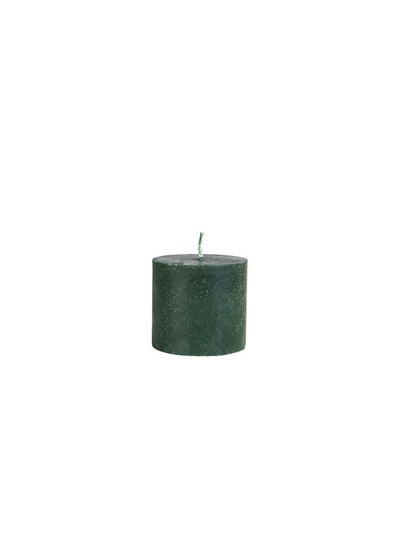 Buy Karaca Dark Green Cylinder Candle 6,5x6 Cm in UAE