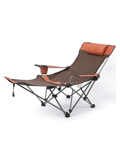 اشتري Camping Chairs Portable Folding Chair, Fully Padded Beach Lounge Chair, Adjustable Back Slope Outdoor Chair with Head Pillow,Lawn Chair for Camping Fishing Backyard Travel في الامارات