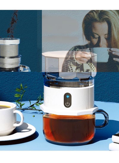 Buy Mini wireless coffee maker, suitable for camping, business, hiking, office trips, camping, home use with capsules and coffee powder in Saudi Arabia