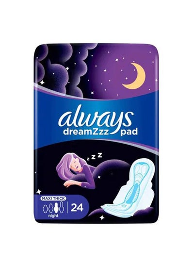 اشتري Dreamzz Thick Night Sanitary Pads- 24 Pack في الامارات