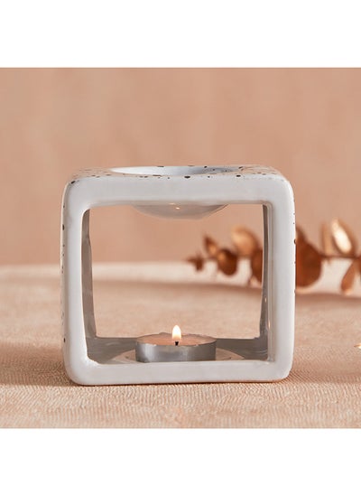 Buy Zest Tarrazzo Ceramic Oil Burner 9.5 x 8.5 x 7 cm in Saudi Arabia