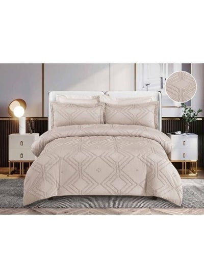 Buy 6Pcs King Size Comforter Set - Luxury Soft and Lightweight Hotel Feel Bedding Set -  1x Soft Cotton Comforter 220x240 cm - 1x Deep Pocket Sheet 200x200+30 cm -  4x Matching Pillowcases 50x76 cm in UAE