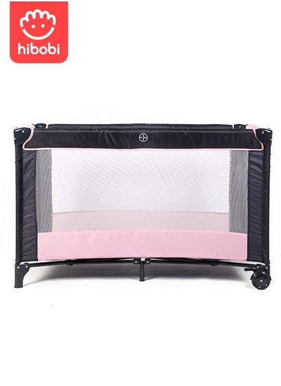 Buy Portable Play Yard with Carry Bag and Shoulder Strap, Pink in UAE