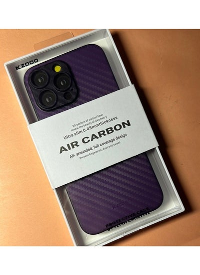 Buy Air Carbon For iphone 14 Pro Max Carbon fibre frosted texture PP Phone Case Carbon Fiber Cover Iphone 14 Pro Max Purple in UAE