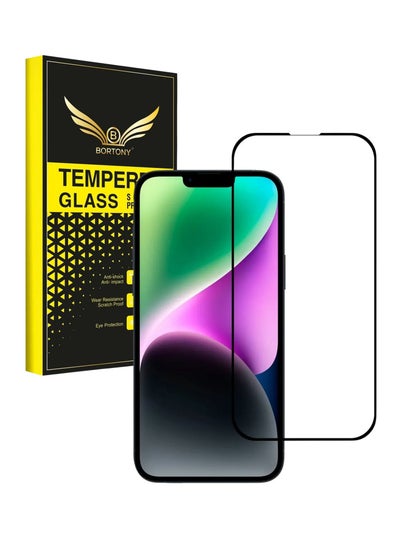 Buy Tempered Glass Screen Protector 14/13/13 Pro Film Full Coverage Edge to Edge Case Friendly 9D Screen Protector For Apple iPhone 14/13/13 Pro 6.1'' Clear/BLACK in UAE