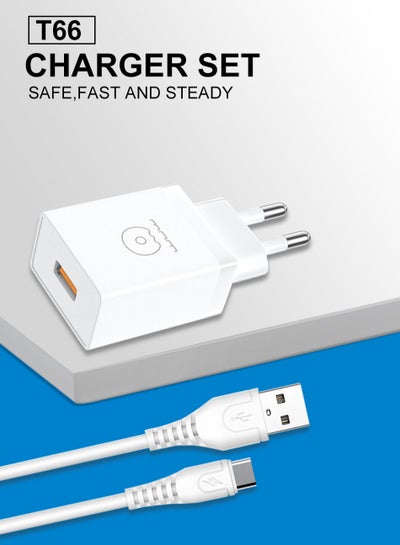 Buy Fast Charging 3.5A Adapter With Type-C Cable Charger in Egypt