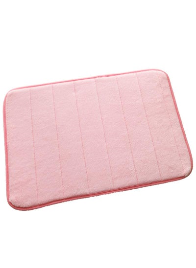 اشتري 80*120CM Simple Thickened And Comfortable Coral Fleece Household Memory Foam Bathroom Absorbent Foot Mat في الامارات